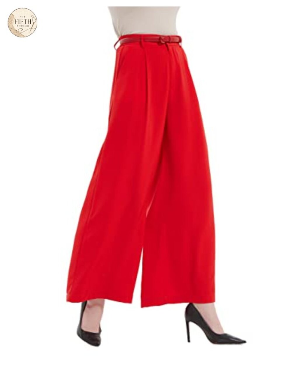 High Waist Wide Leg Palazzo Business Casual Pants Zip Pleated
